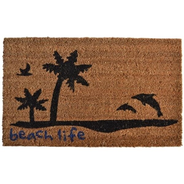 Imports Decor Inc Vinyl backed coir doormats are printed with water based colors, which provide color fastness and 517PVC - main